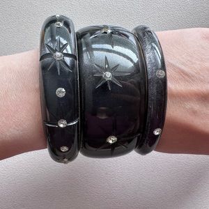 Splendette Noire Moonglow bangle set